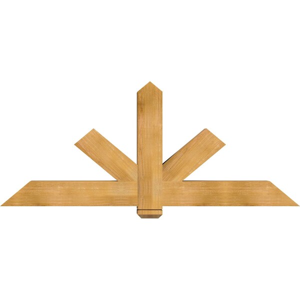 Ekena Millwork Kennewick Rough Sawn Timber Gable Bracket, Western Red Cedar, 72"W x 30"H x 6"D x 6"F, 10/12 Pitch GBW072X30X0606KEN00RWR - main